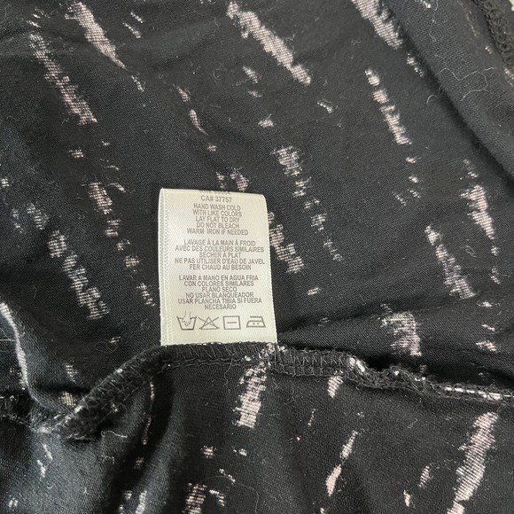 RVCA Skater Dress Womens Small Black White Tunic Mini Long Sleeve‎ Scoop Neck - Picture 7 of 9